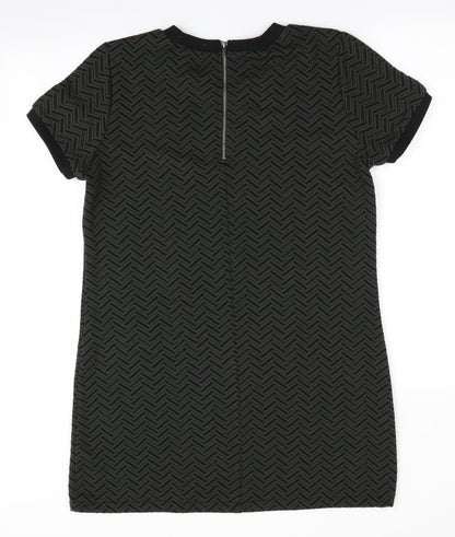 Papaya Womens Green Herringbone  A-Line  Size 12  - Back Zip