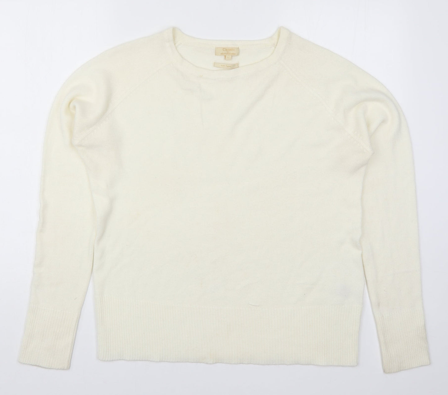 Womens UK Size L Sarah Hamilton Ivory Pullover Jumper