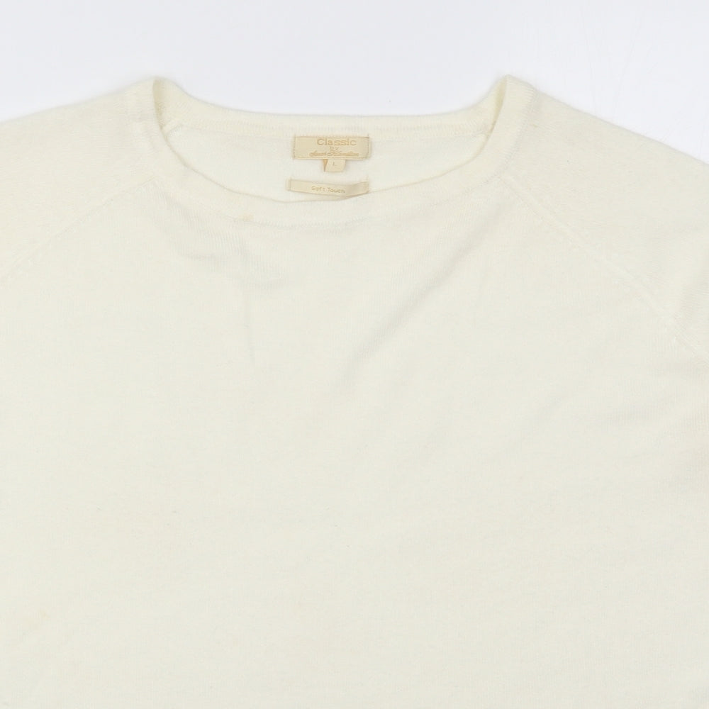 Womens UK Size L Sarah Hamilton Ivory Pullover Jumper