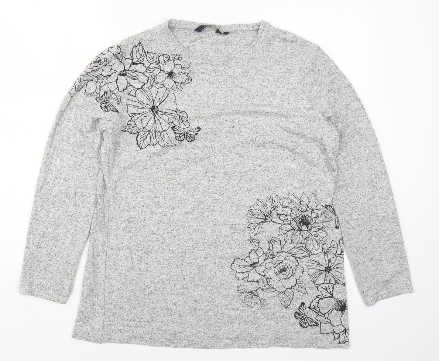 Womens UK Size 14 Isle Grey Pullover Jumper