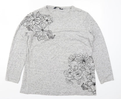 Womens UK Size 14 Isle Grey Pullover Jumper