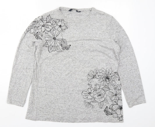 Womens UK Size 14 Isle Grey Pullover Jumper