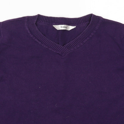 Entropy Womens Purple  Knit Pullover Jumper Size L