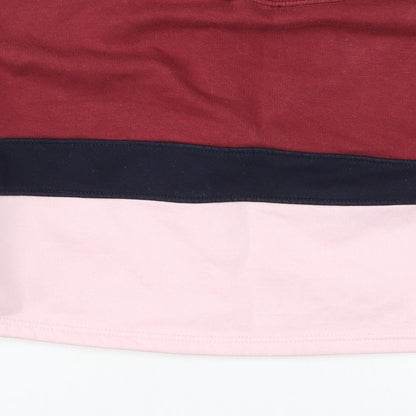Wednesday's Girl Womens Red Striped  Pullover Sweatshirt Size M  - Pink and Blue
