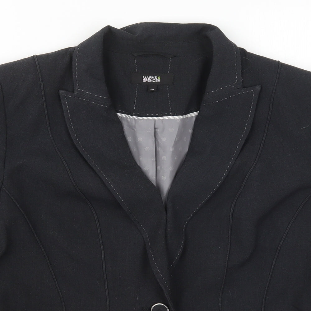 Womens UK Size 14 Marks and Spencer Regular Grey Suit Jacket