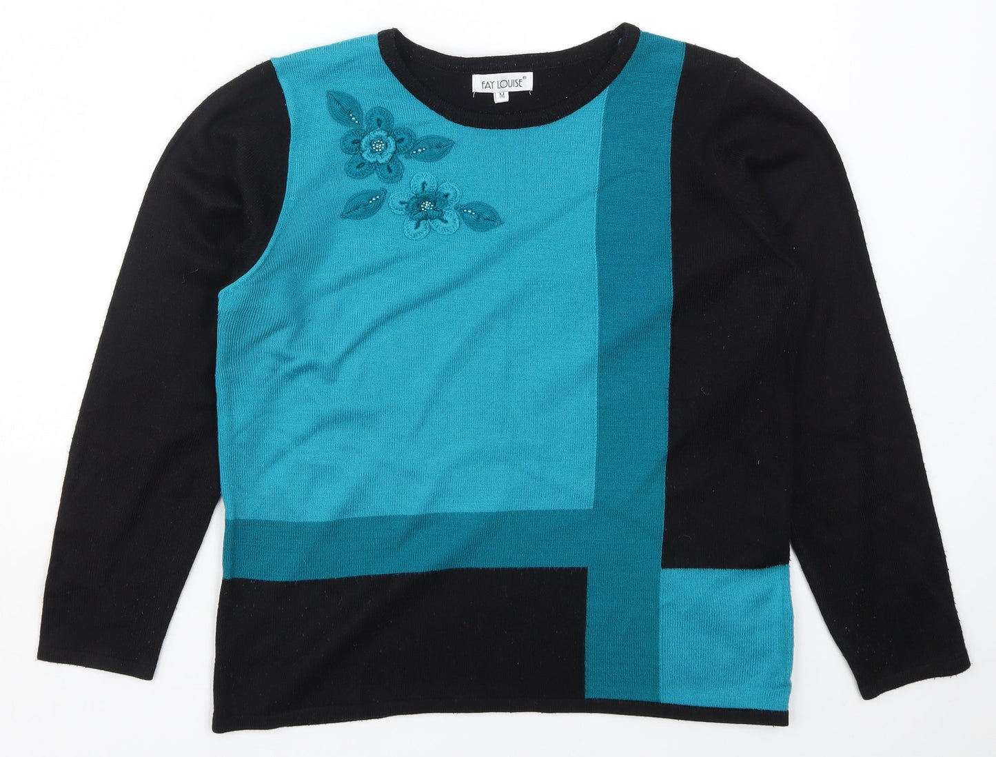 Womens UK Size M Fay Louise Blue Pullover Jumper