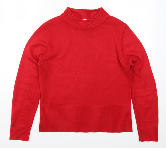 Klass Womens Red  Knit Pullover Jumper Size M