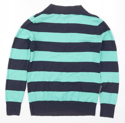 Gap Mens Blue Striped Knit Pullover Jumper Size S