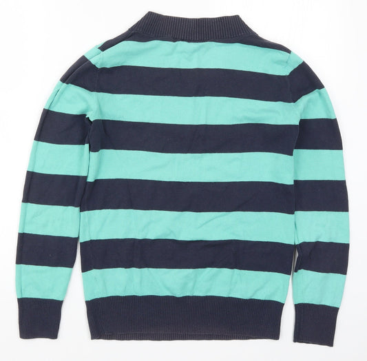 Gap Mens Blue Striped Knit Pullover Jumper Size S