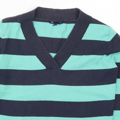 Gap Mens Blue Striped Knit Pullover Jumper Size S
