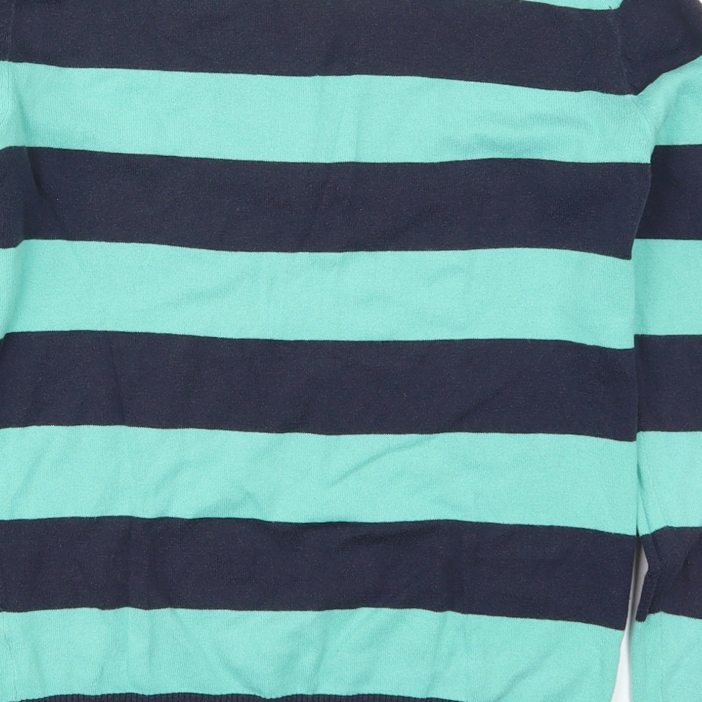 Gap Mens Blue Striped Knit Pullover Jumper Size S