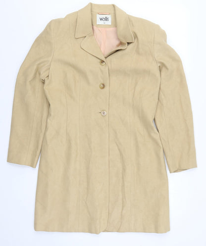 Womens UK Size 12 Wallis Beige Pea Coat