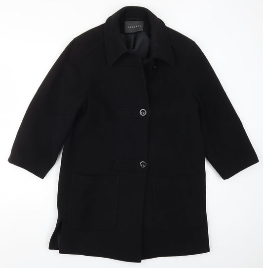 Alex & Co Womens Black   Pea Coat Coat Size 8