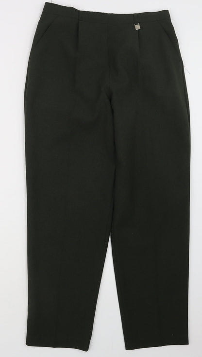 Womens UK Size 12 Classics Regular Fit  Green Trousers
