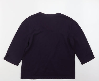 Womens UK Size 16 Olsen Purple Pullover Jumper