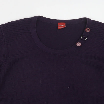 Womens UK Size 16 Olsen Purple Pullover Jumper