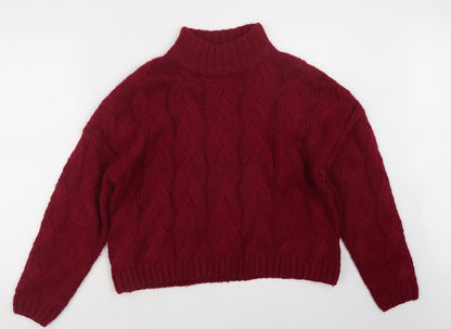 Womens UK Size 14 M&Co Pink Pullover Jumper
