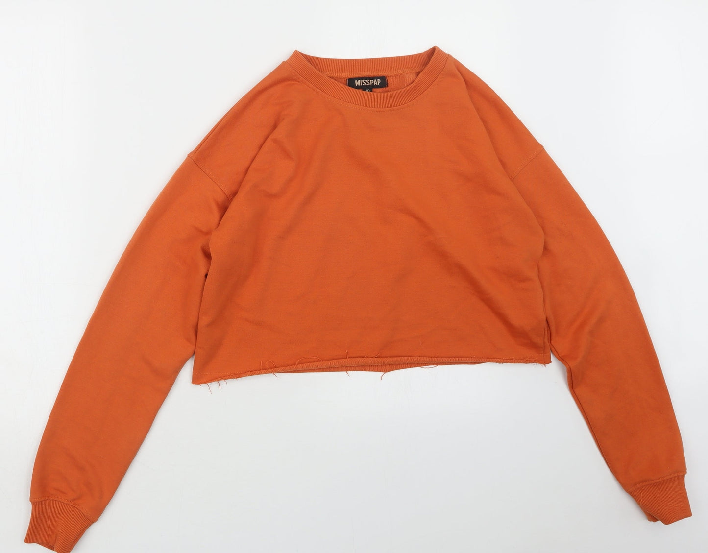 Womens UK Size 10 Misspap Orange Pullover Jumper