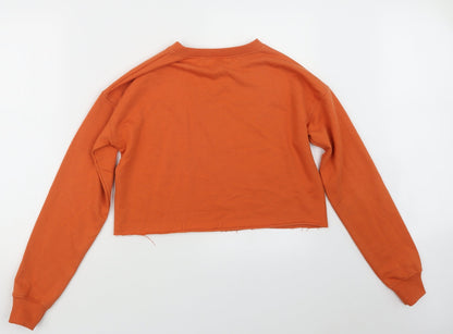 Womens UK Size 10 Misspap Orange Pullover Jumper