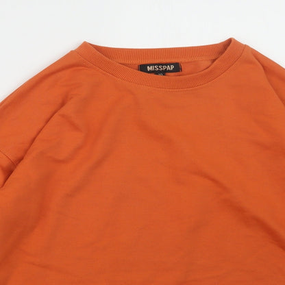 Womens UK Size 10 Misspap Orange Pullover Jumper