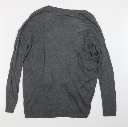 Womens UK Size S H&M Grey Cardigan Jumper