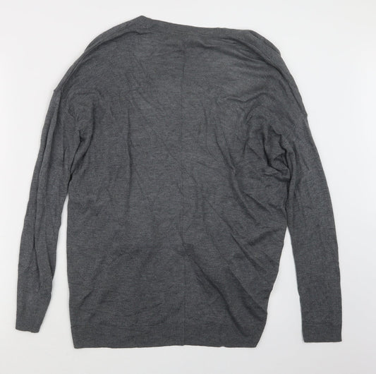 Womens UK Size S H&M Grey Cardigan Jumper
