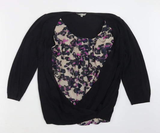 Womens UK Size 14 Per Una Black Cardigan Jumper