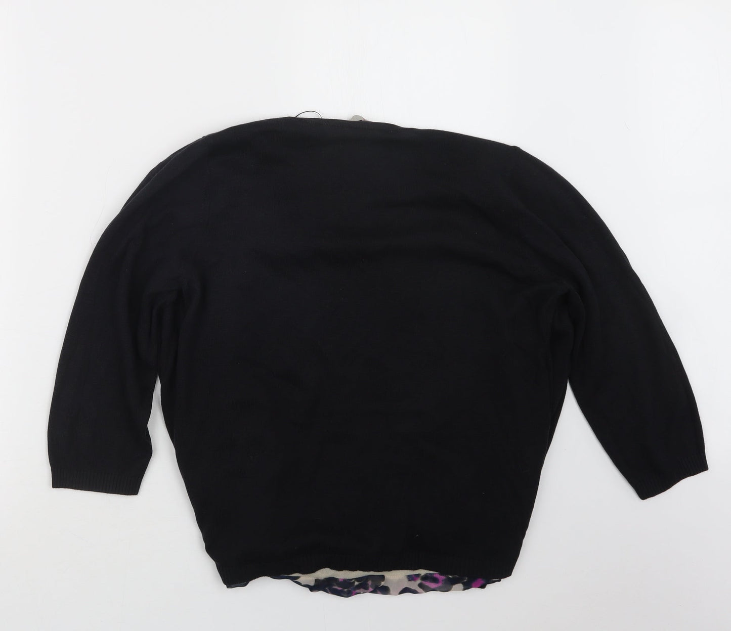 Womens UK Size 14 Per Una Black Cardigan Jumper