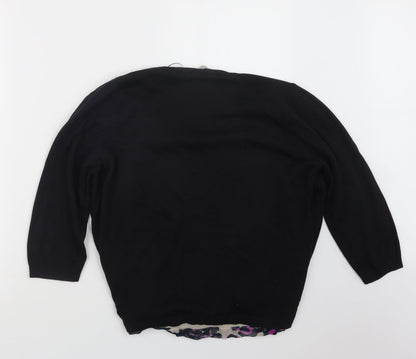 Womens UK Size 14 Per Una Black Cardigan Jumper