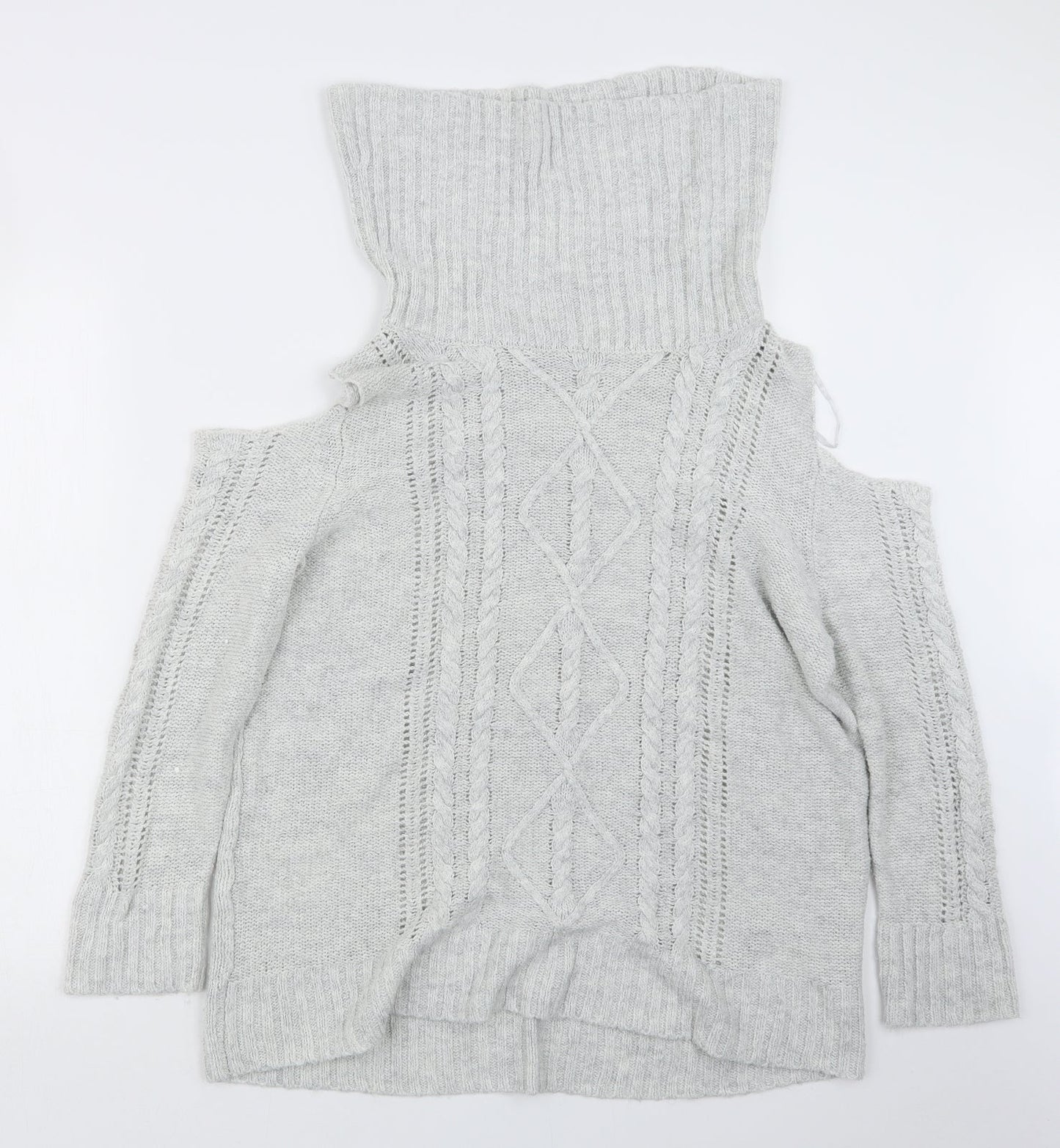 Womens UK Size M Peacocks Grey Pullover Jumper