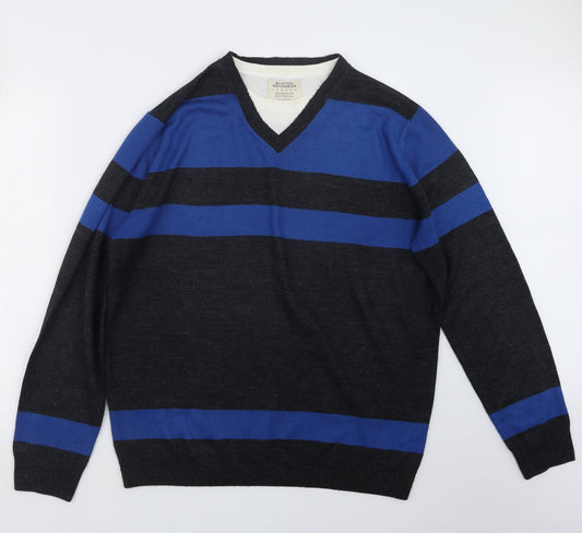 Burton Mens Grey  Knit Pullover Jumper Size XL