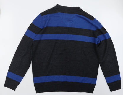 Burton Mens Grey  Knit Pullover Jumper Size XL