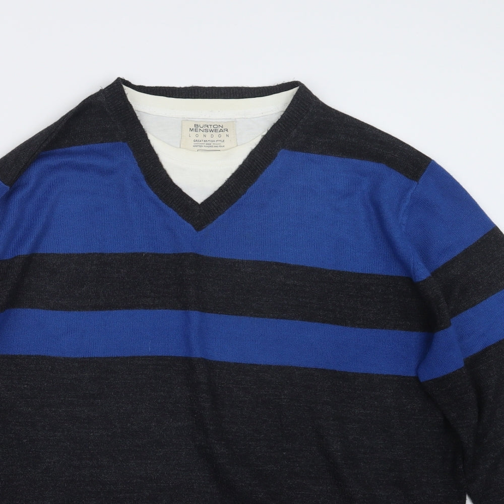 Burton Mens Grey  Knit Pullover Jumper Size XL
