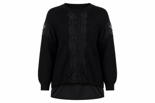 Sweewë Womens Black Pullover Jumper Size S