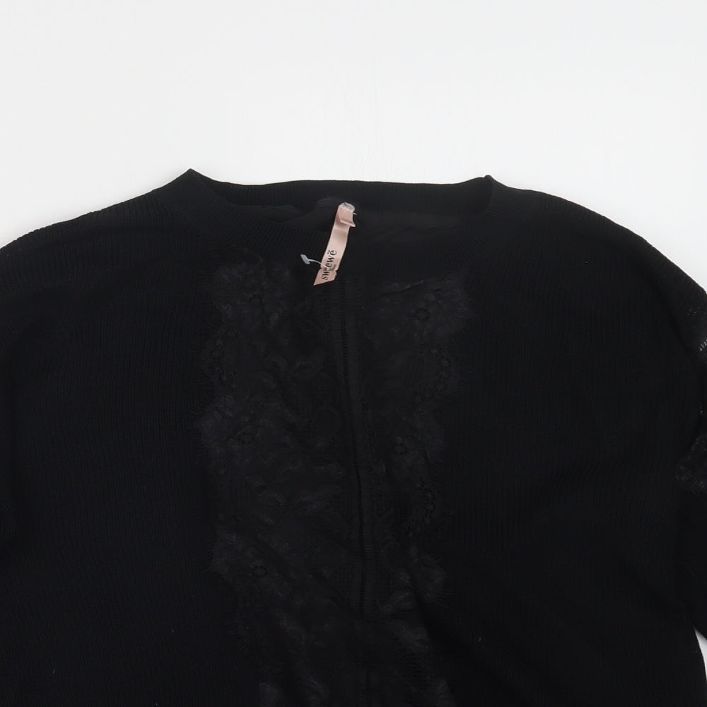 Womens UK Size S sweewe Black Pullover Jumper
