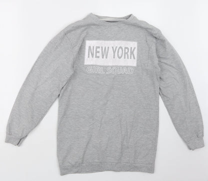 Pep&Co Girls Grey   Pullover Jumper Size 11-12 Years