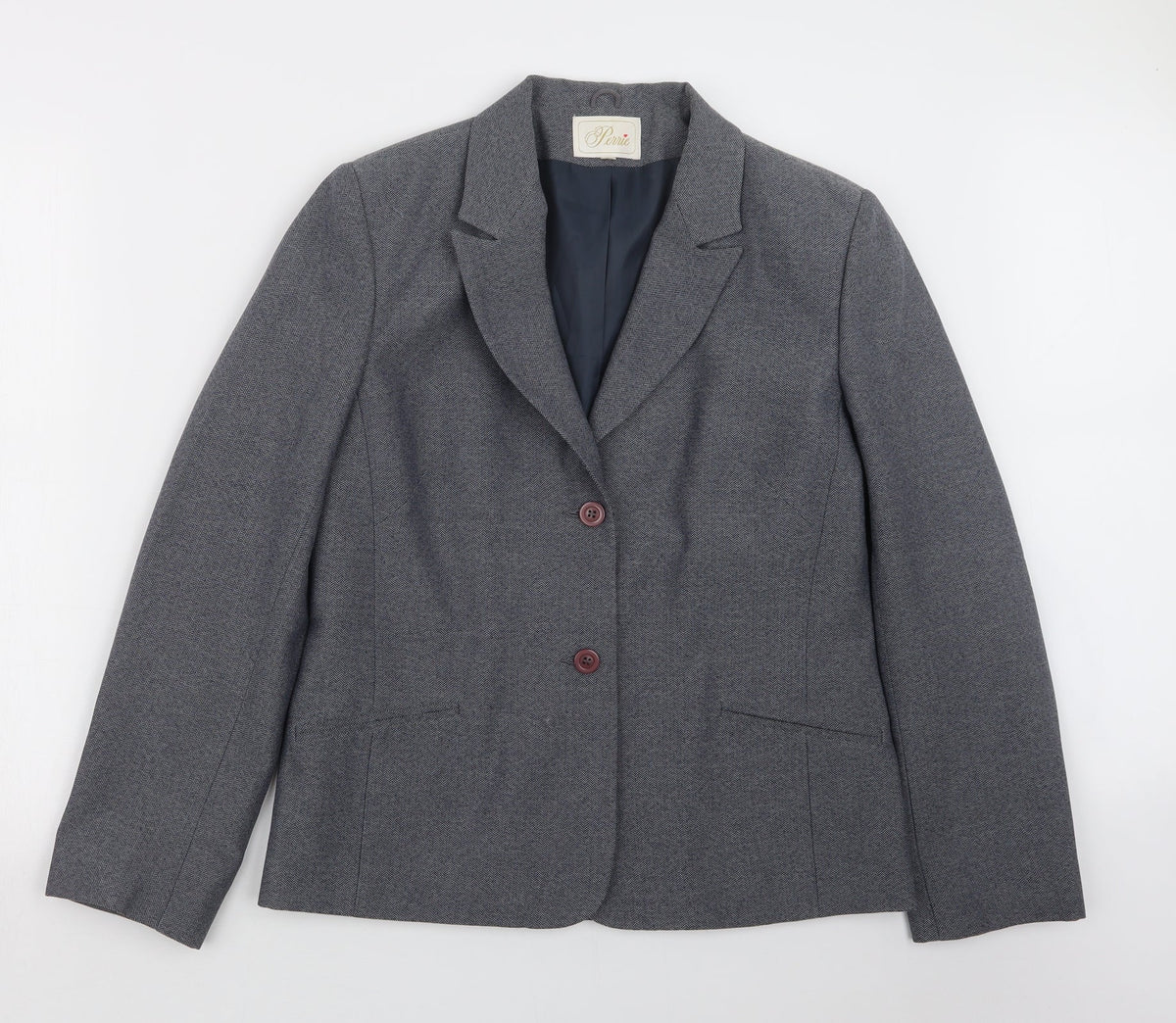 Perrie Womens Blue   Jacket Blazer Size 14
