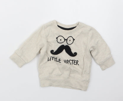 NEXT Boys Beige   Pullover Jumper Size 3-6 Months