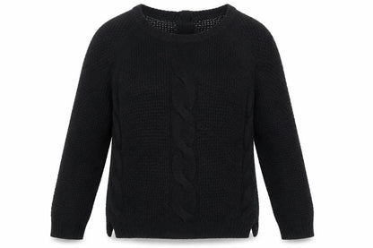 Womens UK Size One Size Love Knitwear Black Pullover Jumper