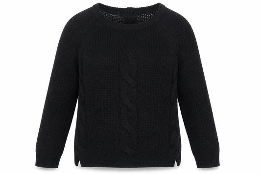 Womens UK Size One Size Love Knitwear Black Pullover Jumper