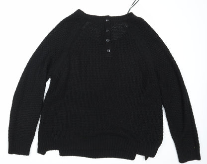 Love Knitwear Womens Black   Pullover Jumper One Size