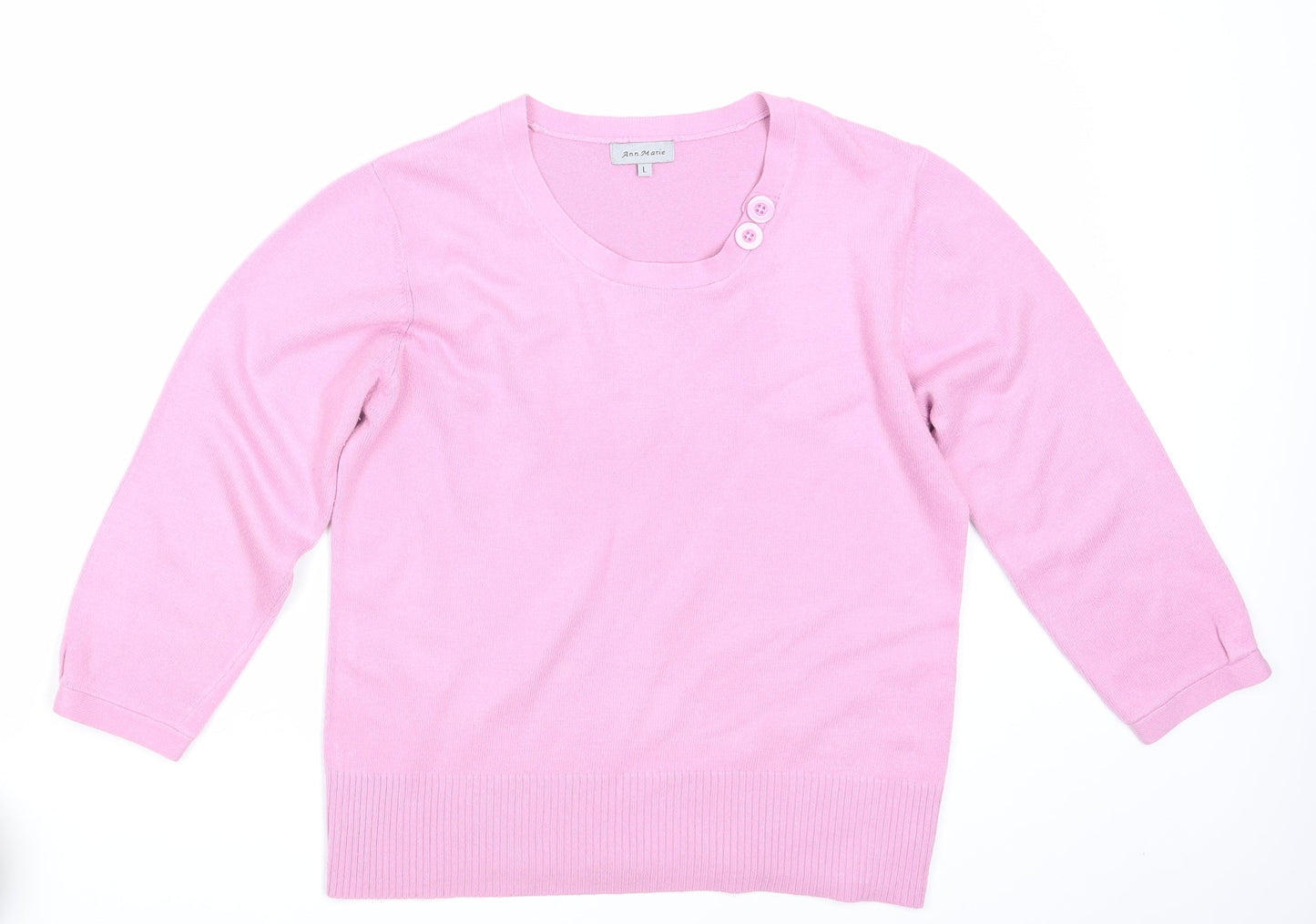 Womens UK Size L Ann Marie Pink Pullover Jumper
