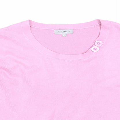 Womens UK Size L Ann Marie Pink Pullover Jumper
