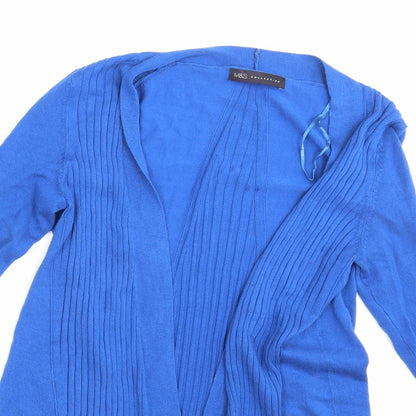 Womens UK Size S M&S Blue Wrap Jumper