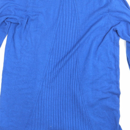 Womens UK Size S M&S Blue Wrap Jumper