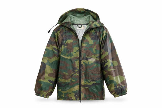 SSP Girls Green Camouflage  Rain Coat Coat Size 3-4 Years