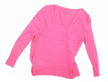 Womens UK Size 8 Atmosphere Pink Wrap Jumper