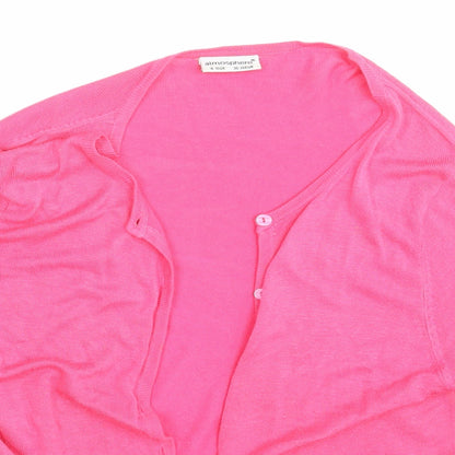 Womens UK Size 8 Atmosphere Pink Wrap Jumper