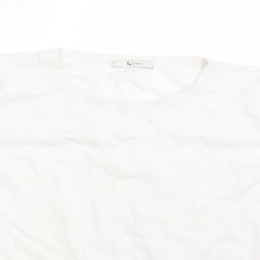 TU Womens White   Pullover Jumper Size 14