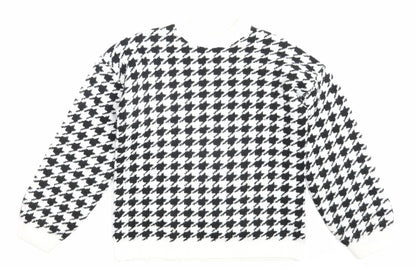 George Boys White Herringbone  Pullover Jumper Size 14-15 Years